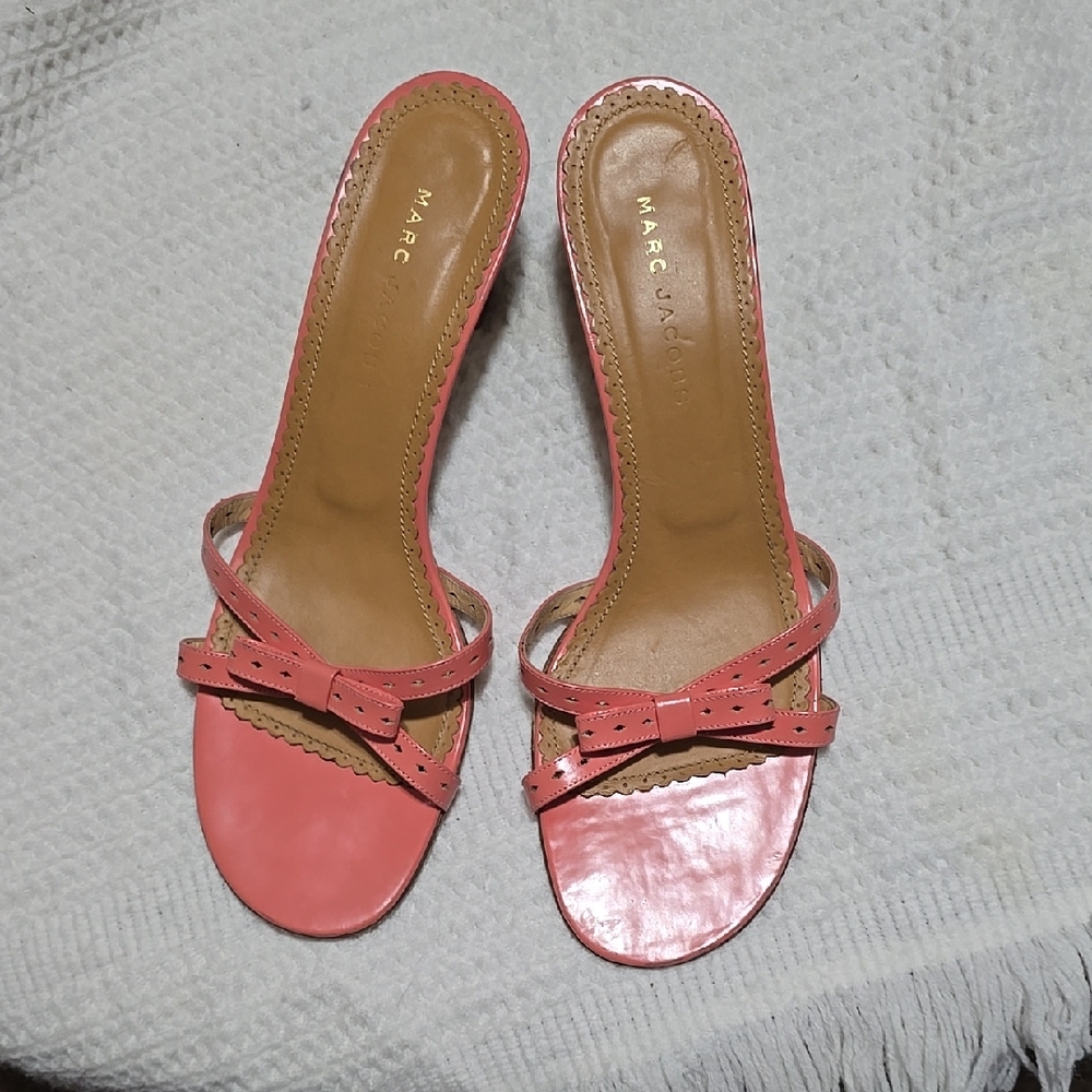 Marc Jacobs Coral Pink Heeled Sandals